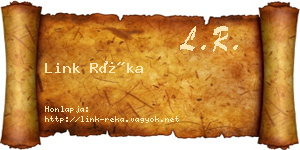 Link Réka névjegykártya